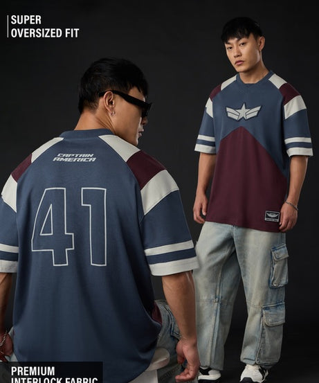 Captain America Soldier Suit Oversized T-Shirts