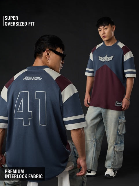 Captain America Soldier Suit Oversized T-Shirts