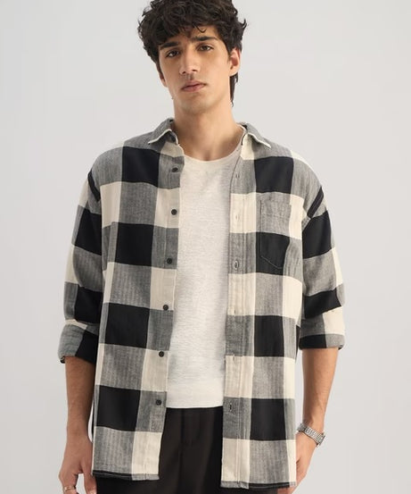 Checks Carbon Cotton Linen Shirts