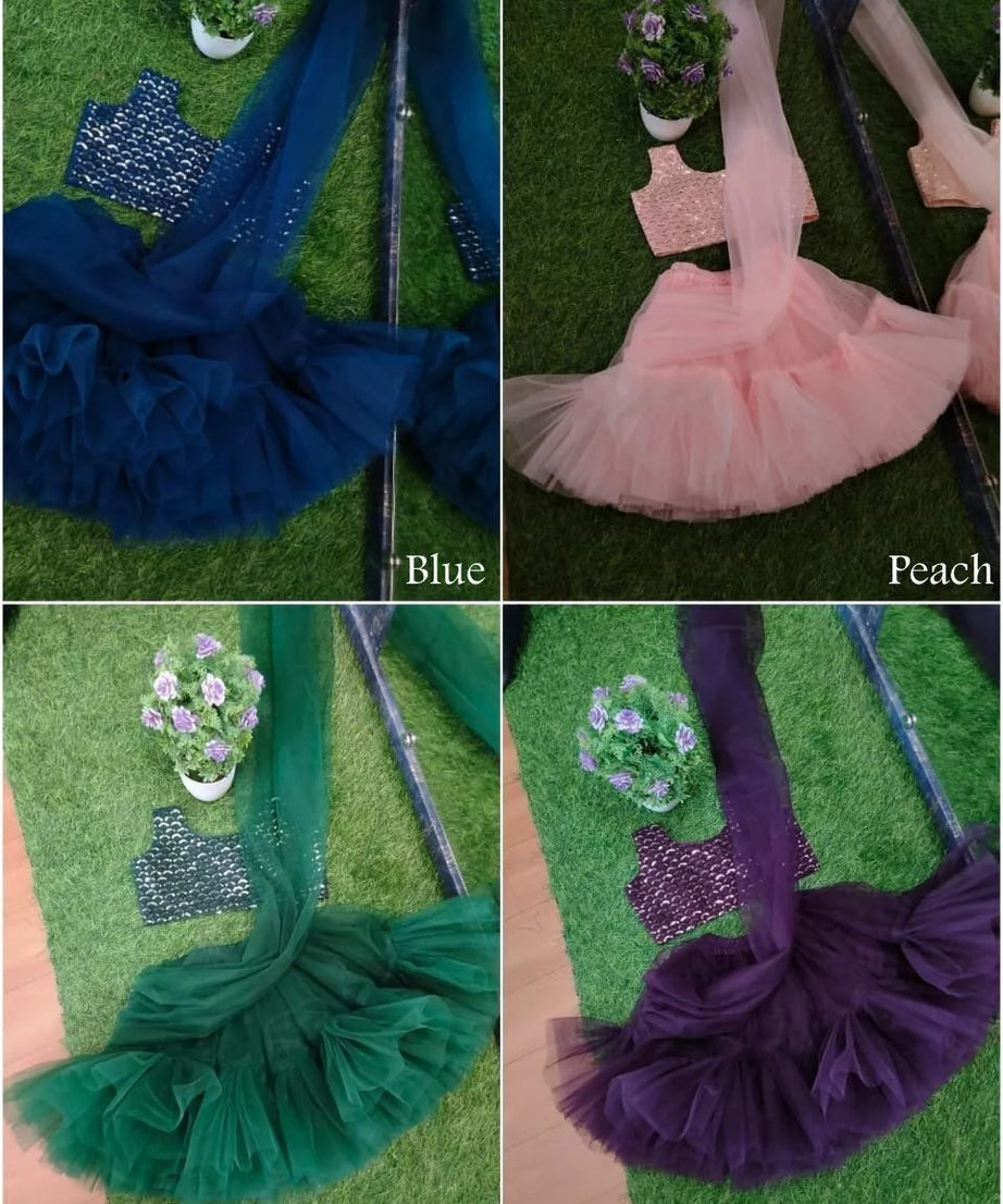 Heavy Net Full Flair Lehenga Dress