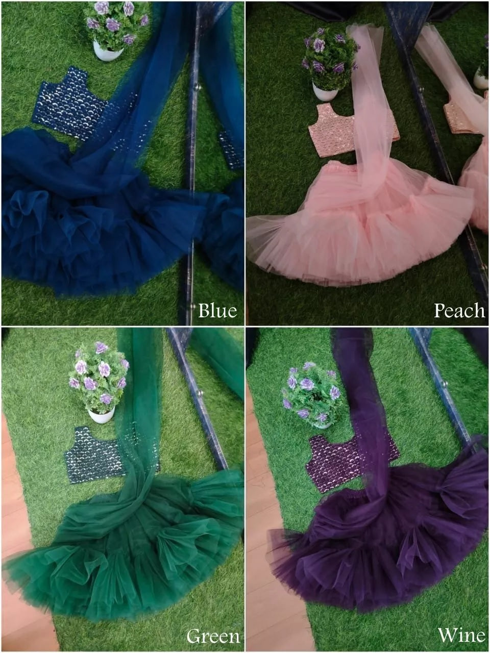 Heavy Net Full Flair Lehenga Dress