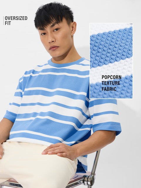 Popcorn Stripes Atlantic Oversized T-Shirts