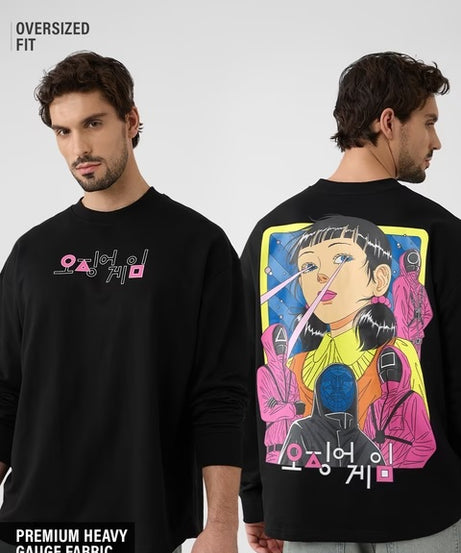 Squid Game Players Oversized Full Sleeve T-Shirts