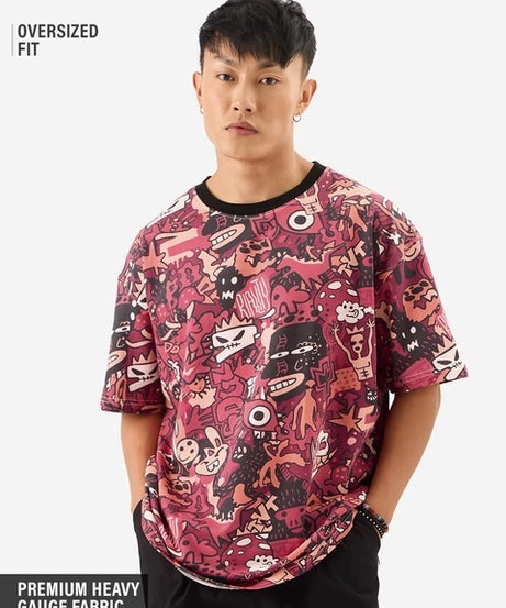 Scribbles Oversized T-Shirts