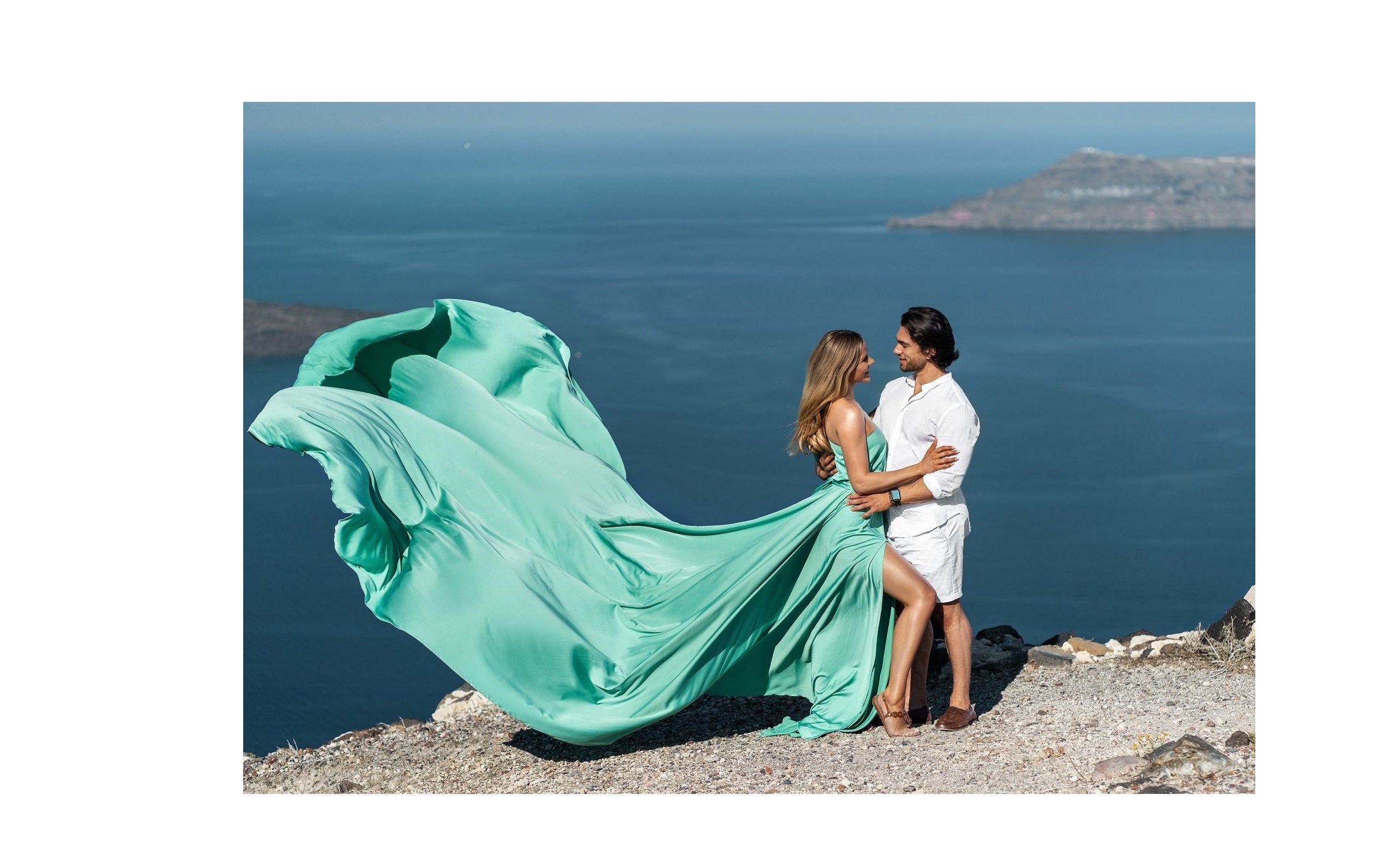 Flying Dress Santorini Flying Dress, Flying Dress for Photoshoot, Long Train Dress