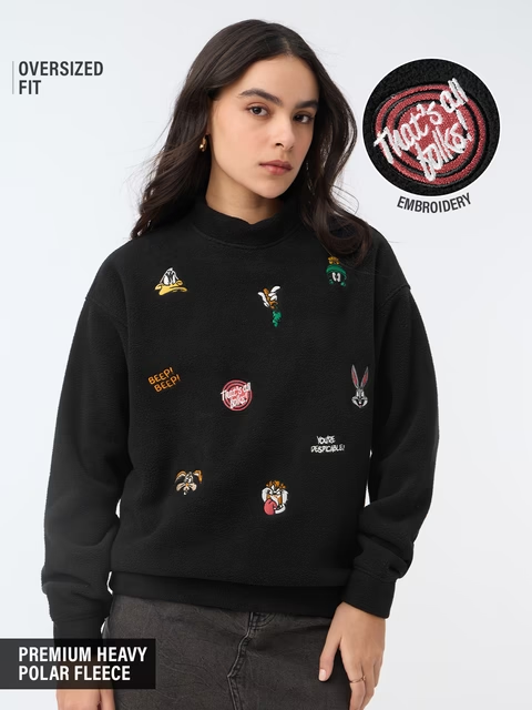Looney Tunes Toon Chaos Women Oversized Sweatshirts