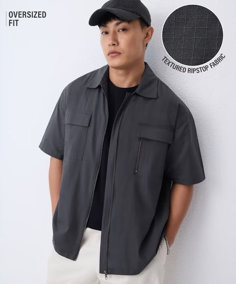 Zipper Thundercloud Oversized Shirts
