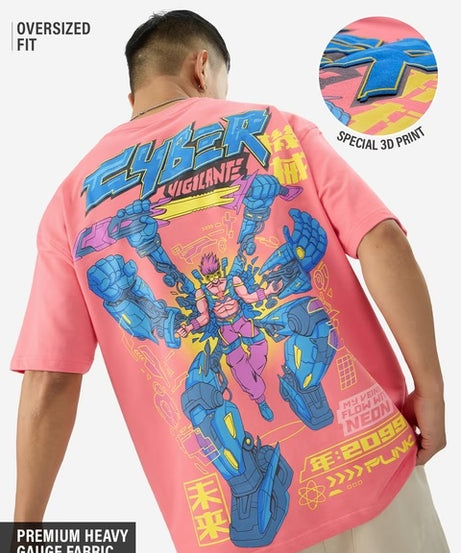 Cyber Vigilante Oversized T-Shirts