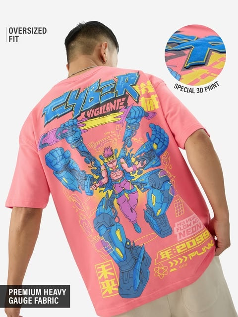 Cyber Vigilante Oversized T-Shirts