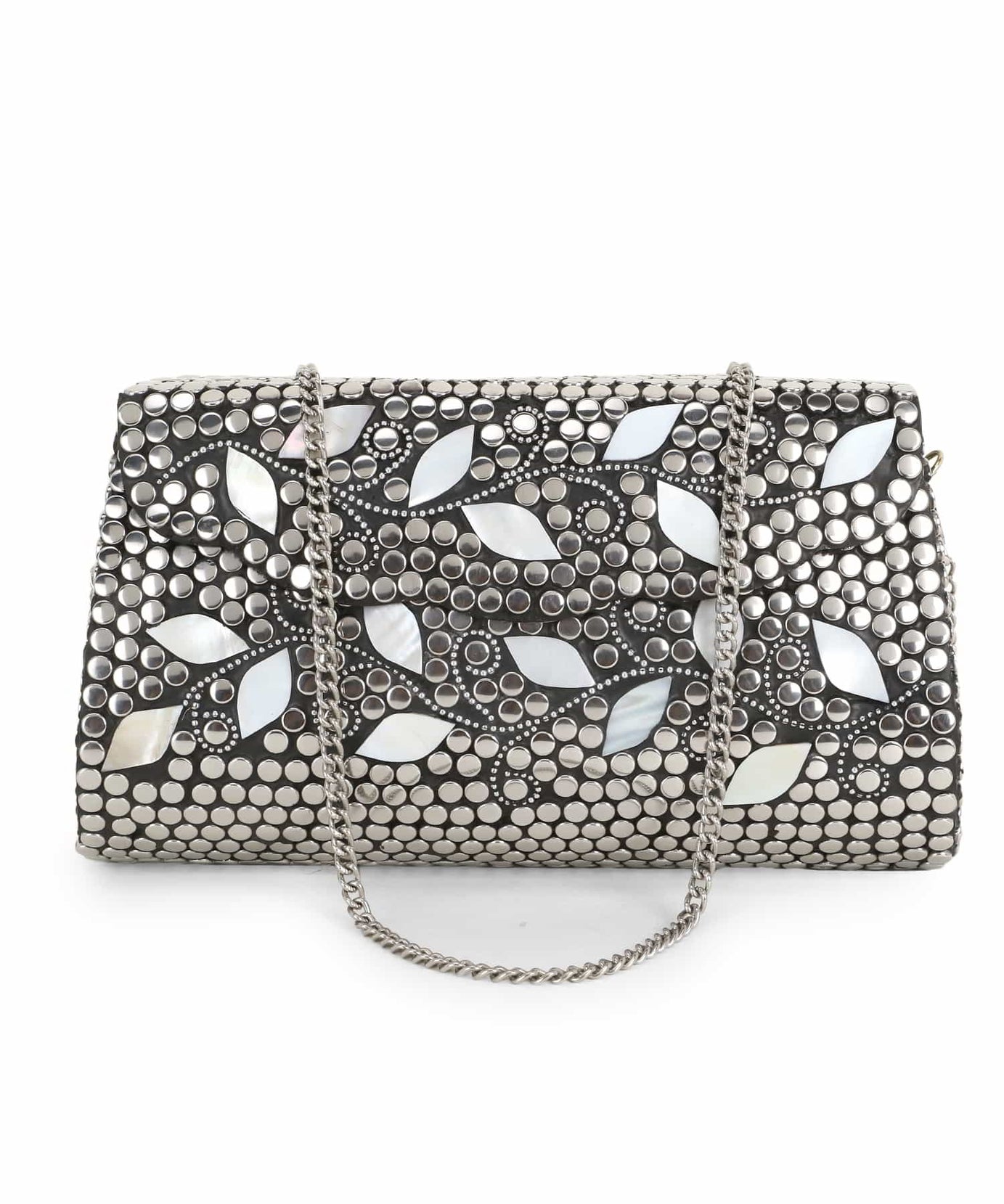 Mosaic Metal Botanical Mosaic Clutch