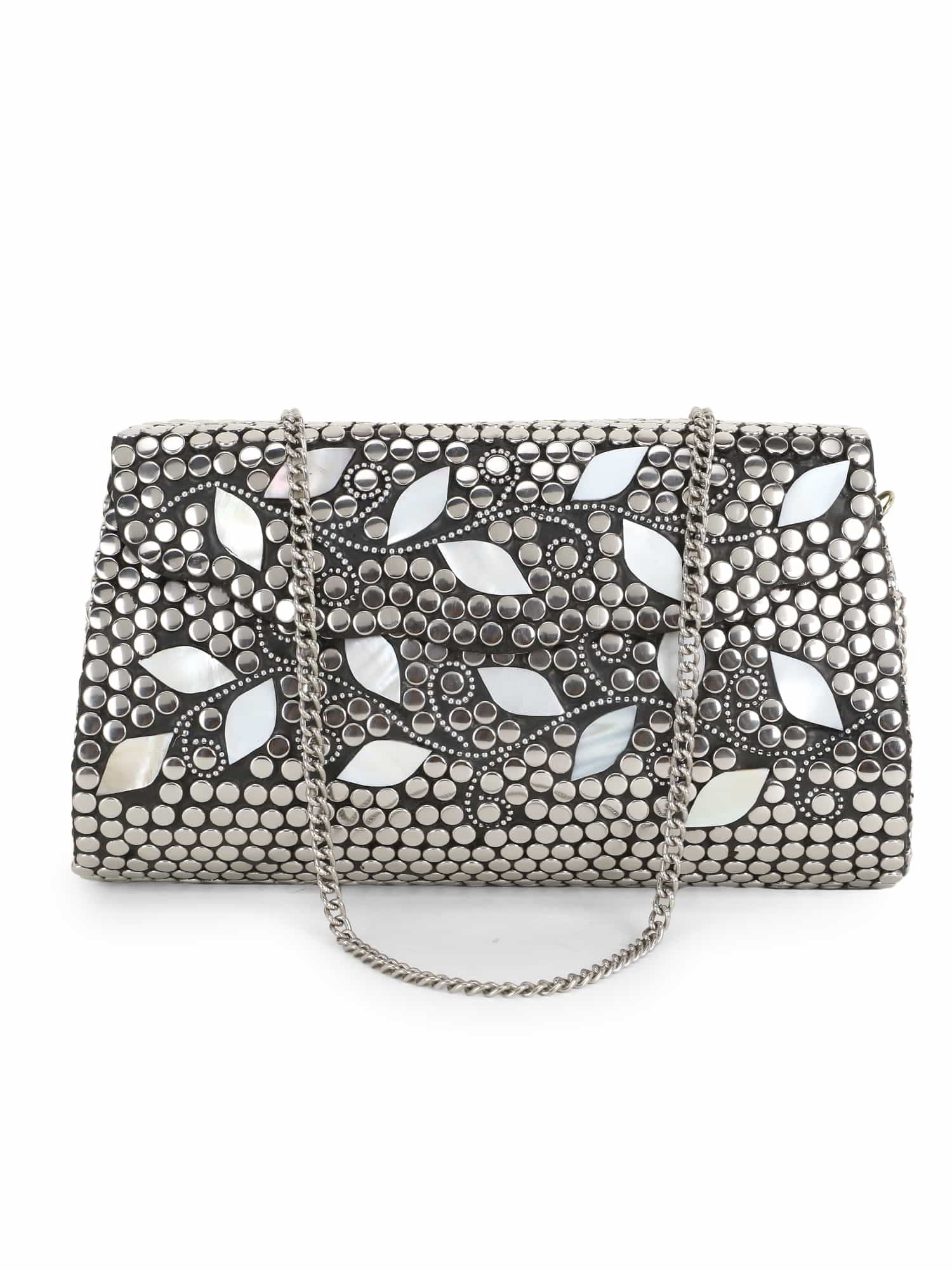 Mosaic Metal Botanical Mosaic Clutch