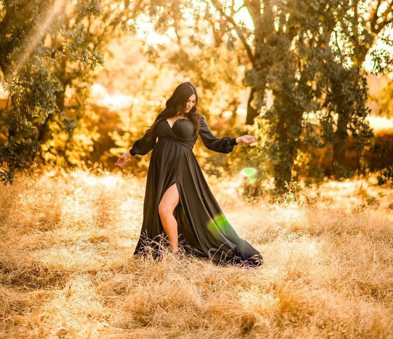 Luxurious Satin Multiway Convertible Wrap Gown - Formal & Bridesmaid Dress