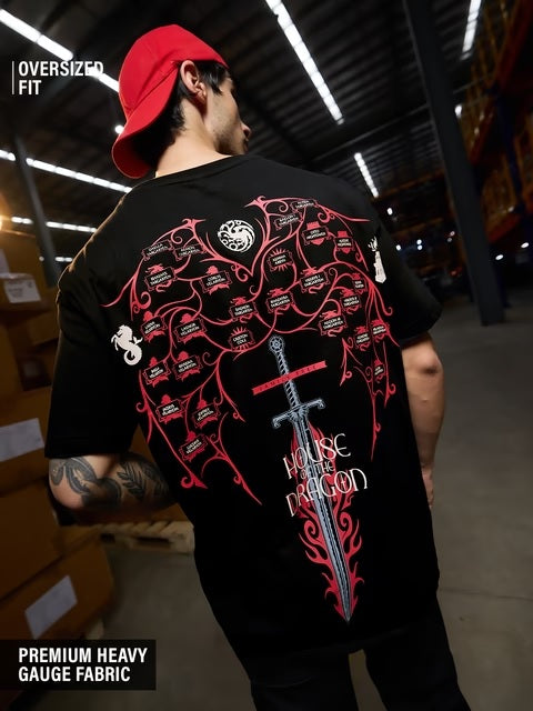 House of the Dragon Family Tree Oversized T-Shirts