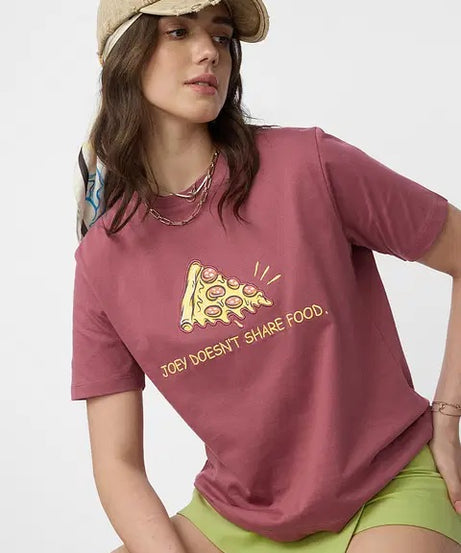 Friends Joey's Pizza Women Relaxed Fit T-Shirts