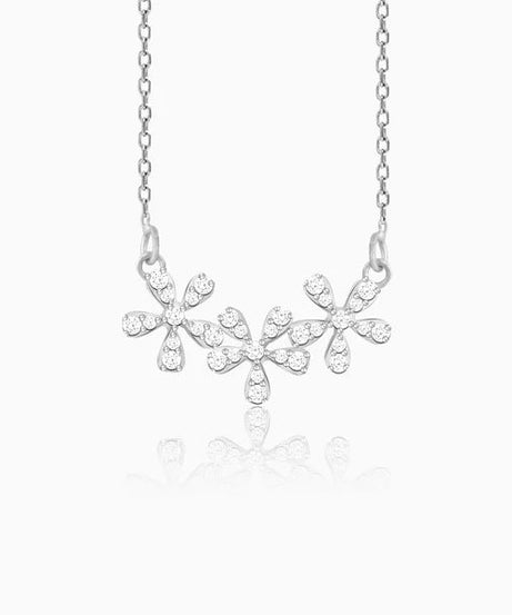 Silver Floral Enchantment Necklace
