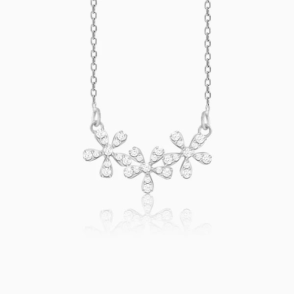 Silver Floral Enchantment Necklace