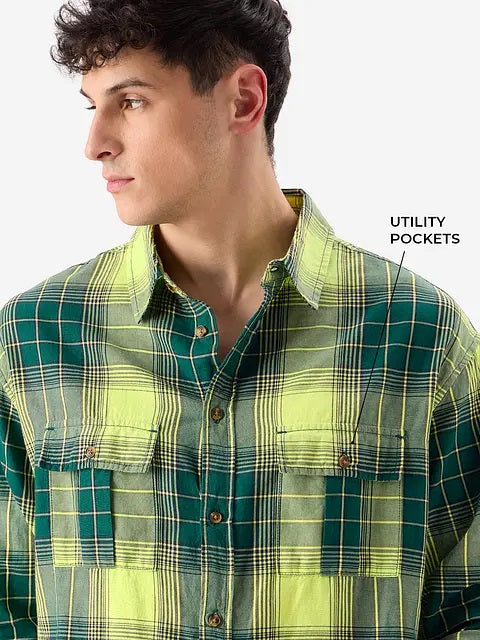 Plaid Gulf Coast Men Utility Shirts