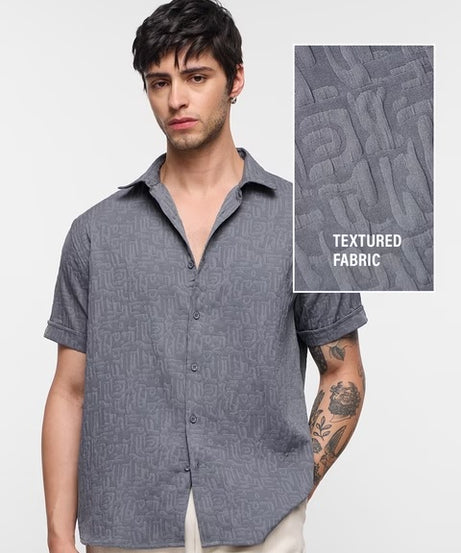 Graphite Men Textured Shirts