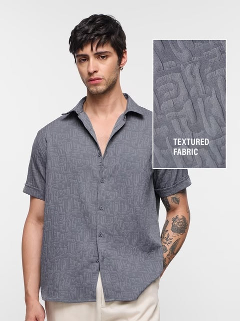 Graphite Men Textured Shirts