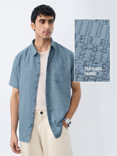 Arctic Ice Men Textured Shirts