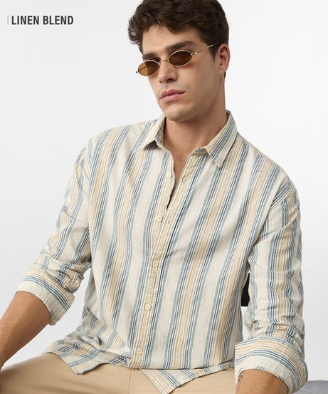 Stripes Sundown Cotton Linen Shirts