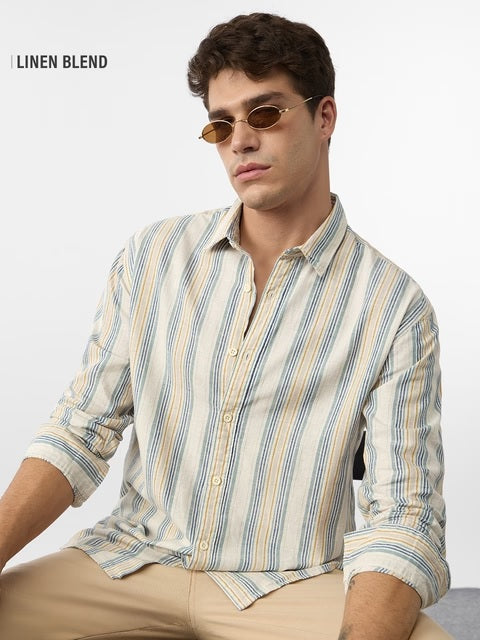 Stripes Sundown Cotton Linen Shirts