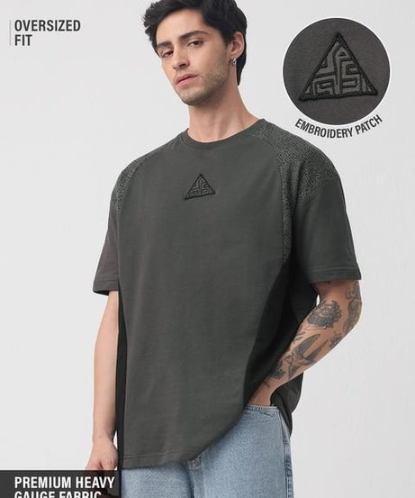 Aztec Grey Oversized T-Shirts