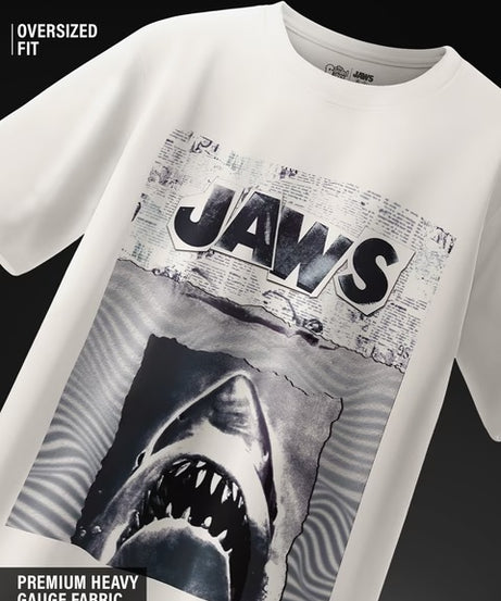 Jaws: Monochrome Oversized T-Shirts