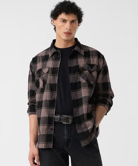 Plaid Oakwood Men Utility Shirts