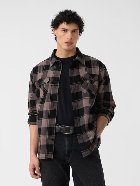 Plaid Oakwood Men Utility Shirts