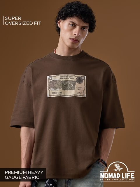 Nomad: Retro Rupee Super Oversized T-Shirts