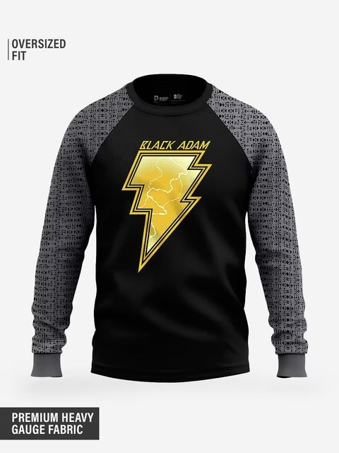 Black Adam Oversized Full Sleeve T-Shirts