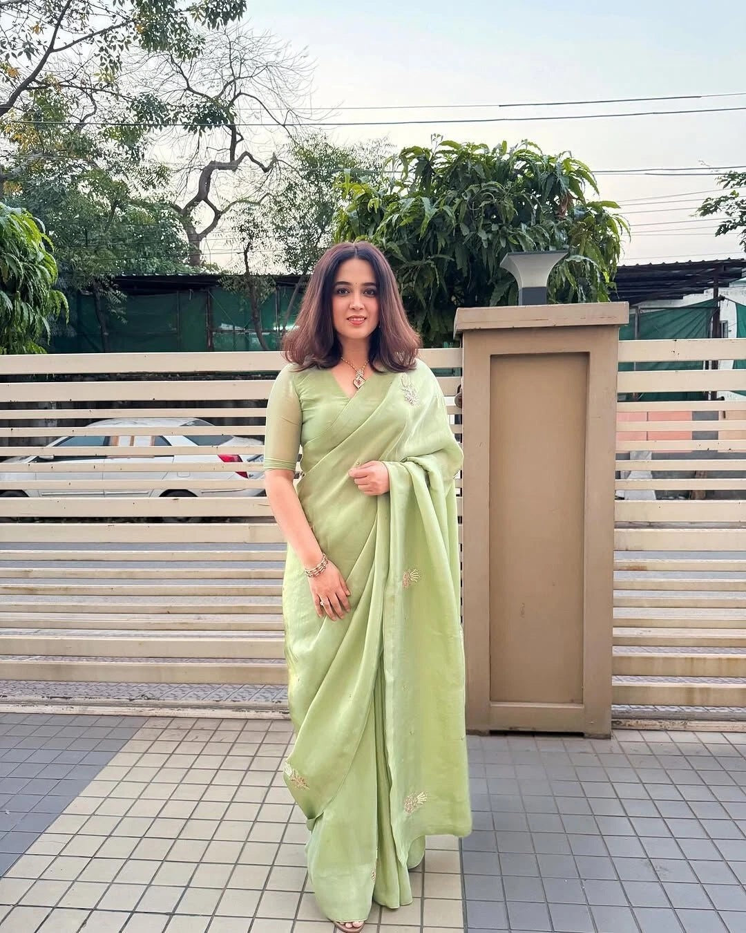 Soft Tissu Silk Beautiful Ethnic Saree, Wedding Wear Sari With Blouse