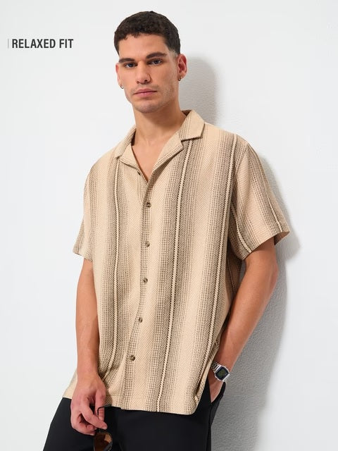 Sand Dune Men Textured Shirts