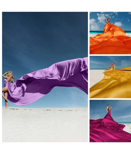 Flying Dress For Photoshoot Asymmetrical Flying Dress Engagement Dress