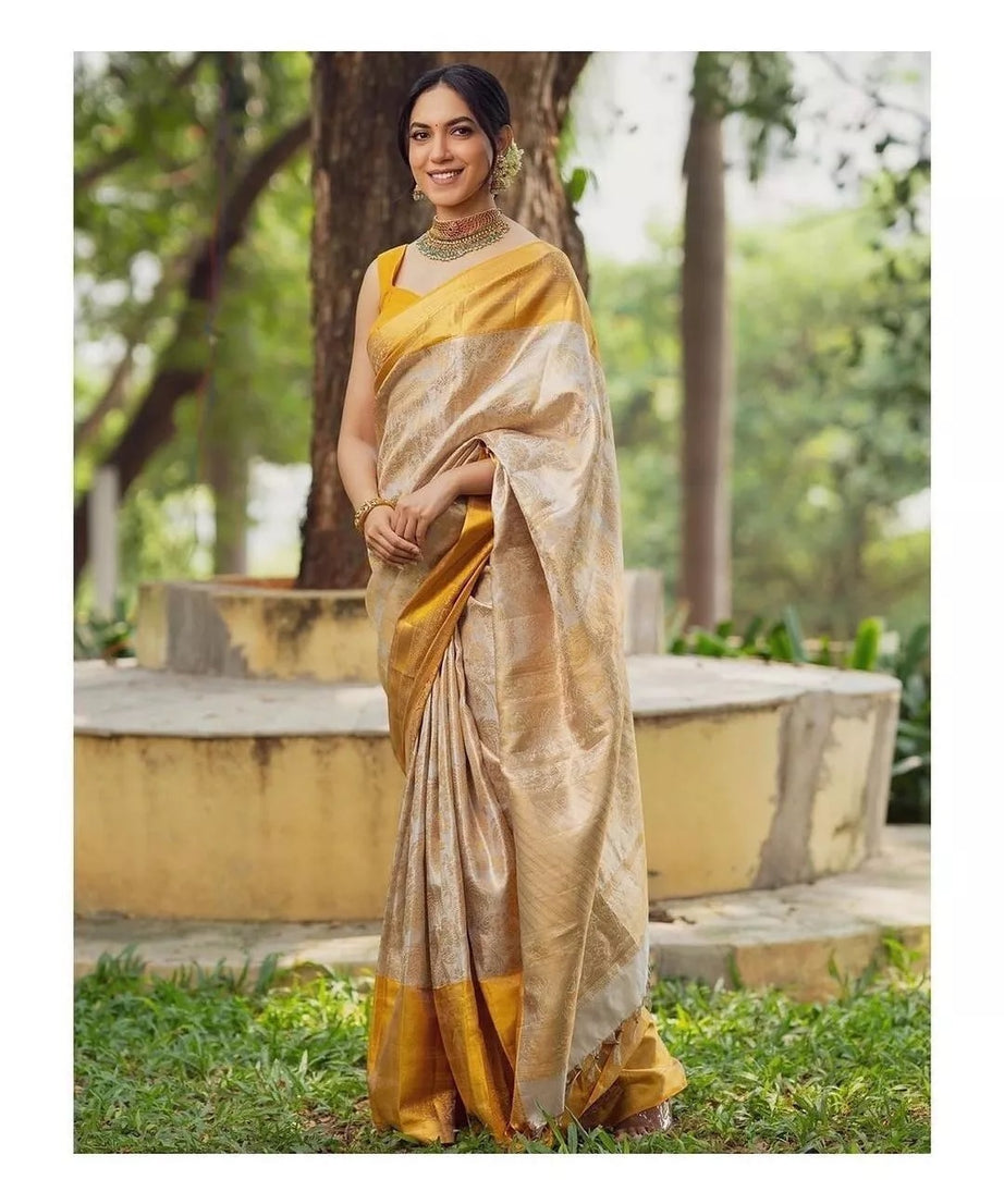 Designer Festival Collection Soft Lichi Silk Saree & Blouse