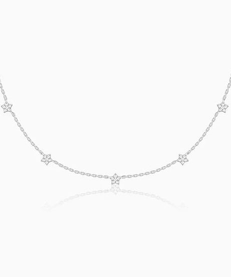 Silver Star Constellation Necklace