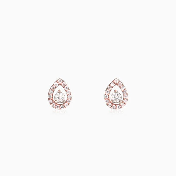 Rose Gold Drop Studs