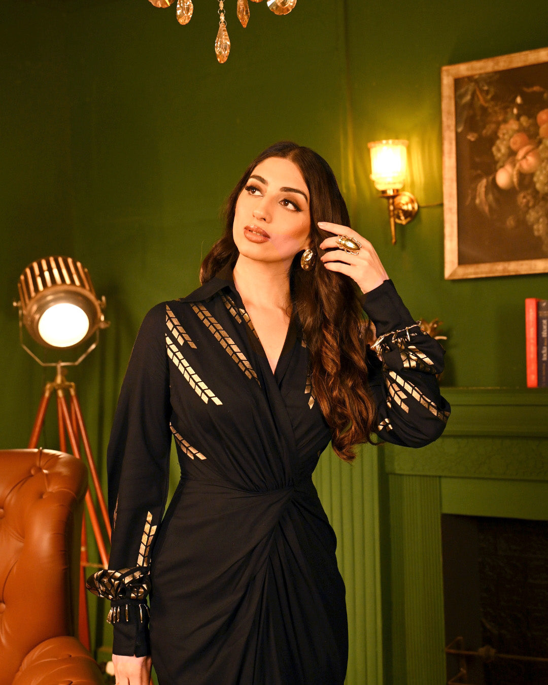 Premium Black Embroidered Kaftan Maxi Dress, Women’s Modest Party Wear Gown, Elegant Evening and Cocktail Dress