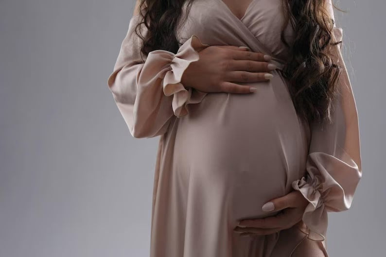 Maternity Dress for Photoshoot Bump Friendly Dress Pregnancy Dress