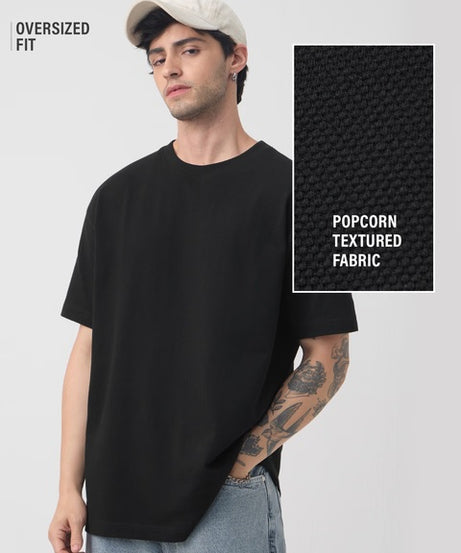 Popcorn Texture Caviar Oversized T-Shirts