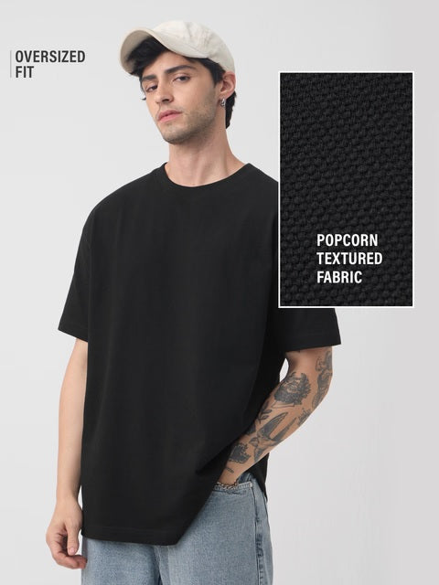 Popcorn Texture Caviar Oversized T-Shirts