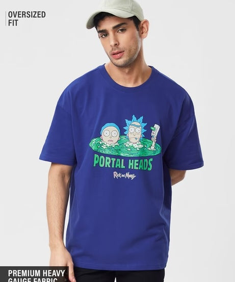 Rick & Morty Portal Heads Oversized T-Shirts