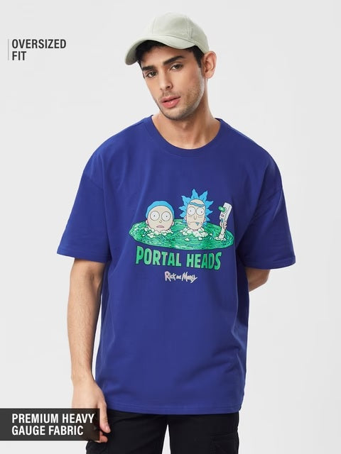 Rick & Morty Portal Heads Oversized T-Shirts