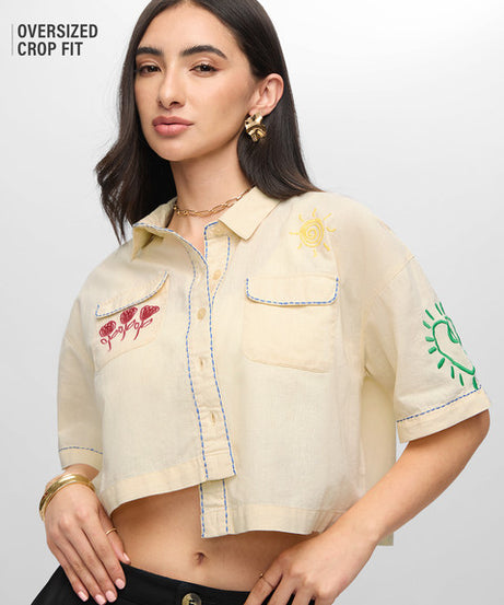 TSS Originals Sunshine Women Cropped Shirts