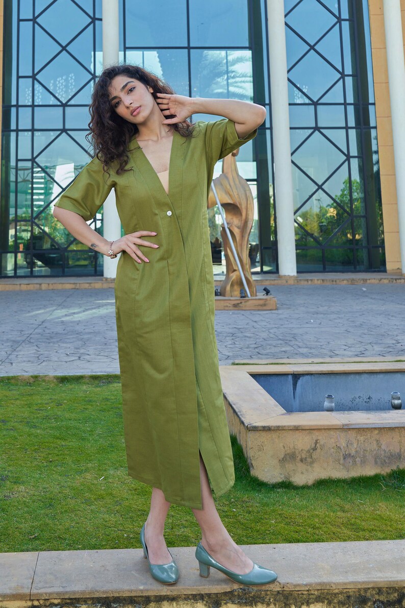 Linen Women Onepiece Dress