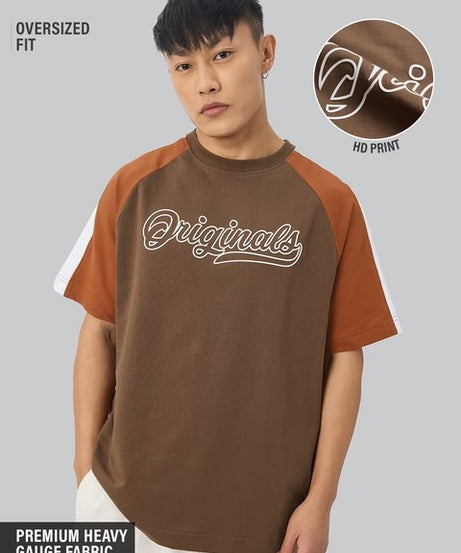 Racer Brown Oversized T-Shirts