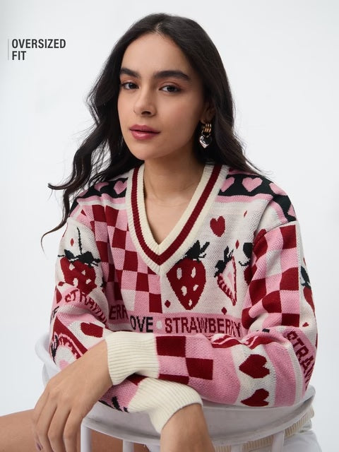 Berry Love Women Oversized Sweaters
