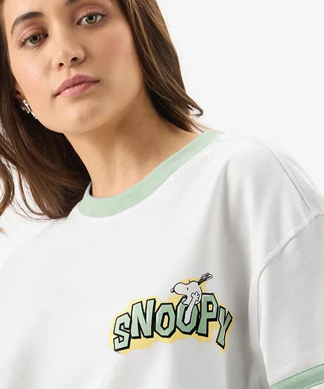 Peanuts Snoopy Sketch Boyfriend T-Shirts