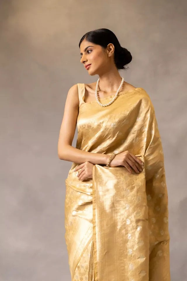 Banarasi Soft Silk Sari With Blouse